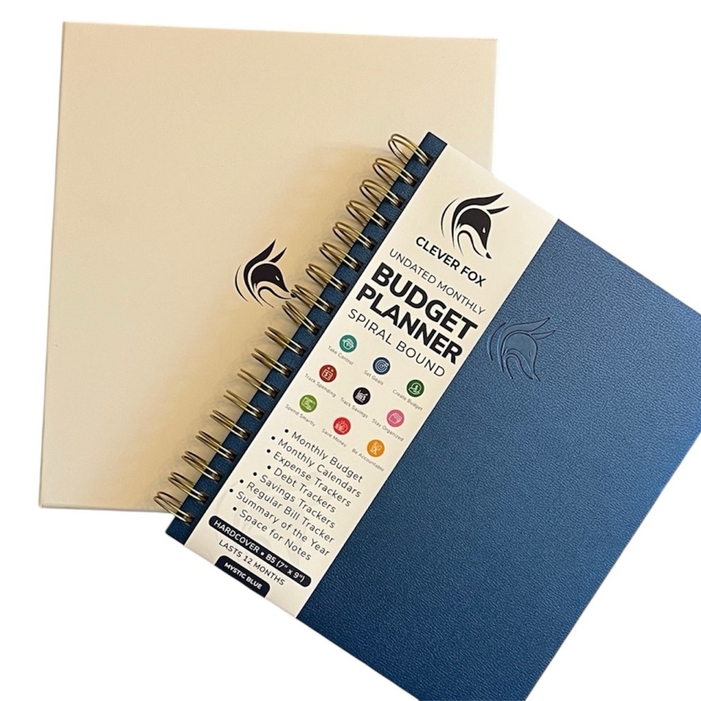Clever Fox Undated Monthly Budget Planner Spiral Bound